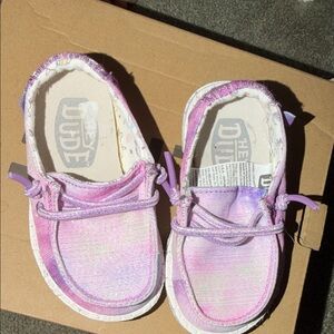 Hey Dude Kids Tie-Dye Pink Purple Slip-On Sneakers